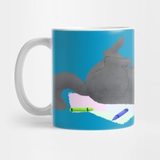 Crayon-crazed Kitty Mug